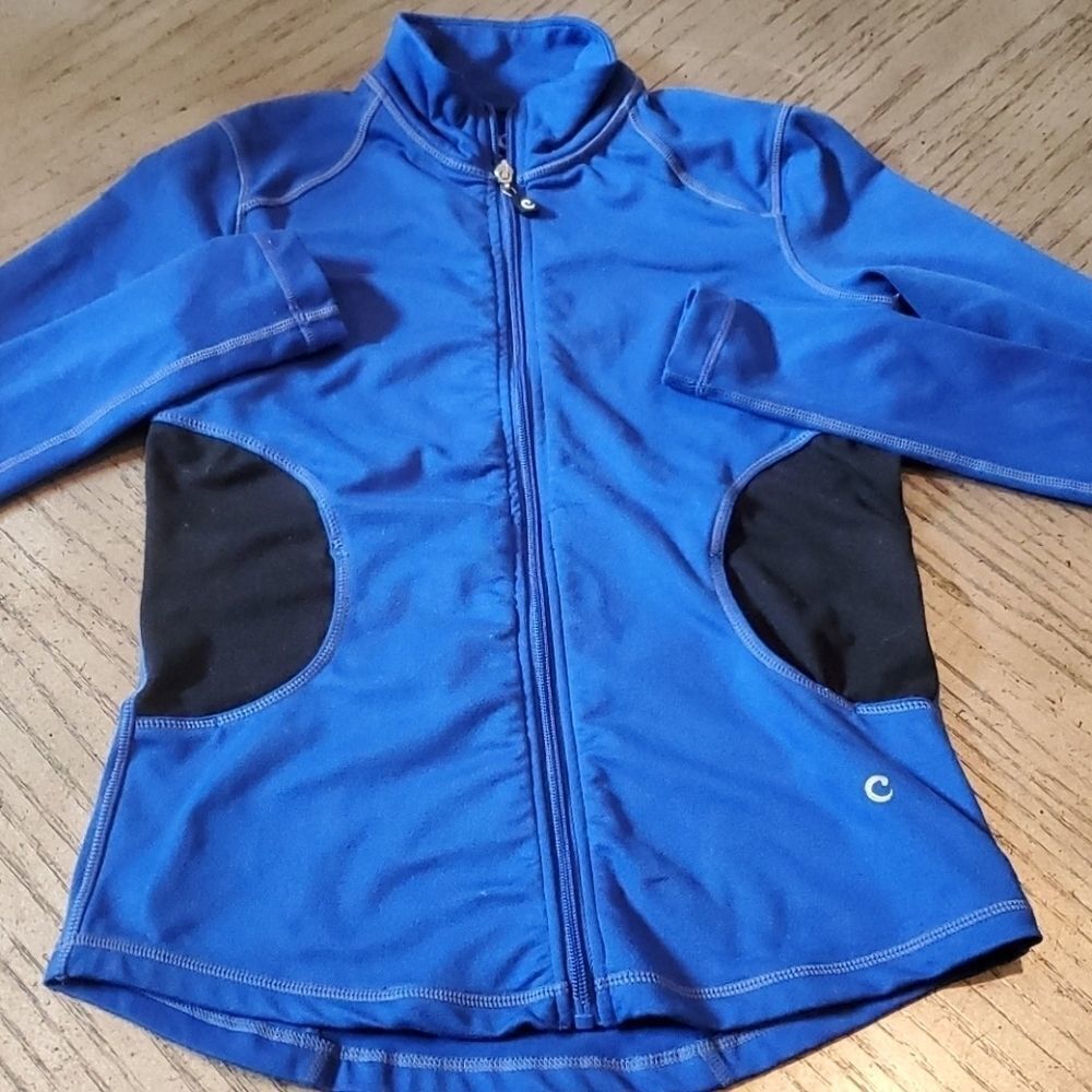 XS blue workout jacket quick dry by core.